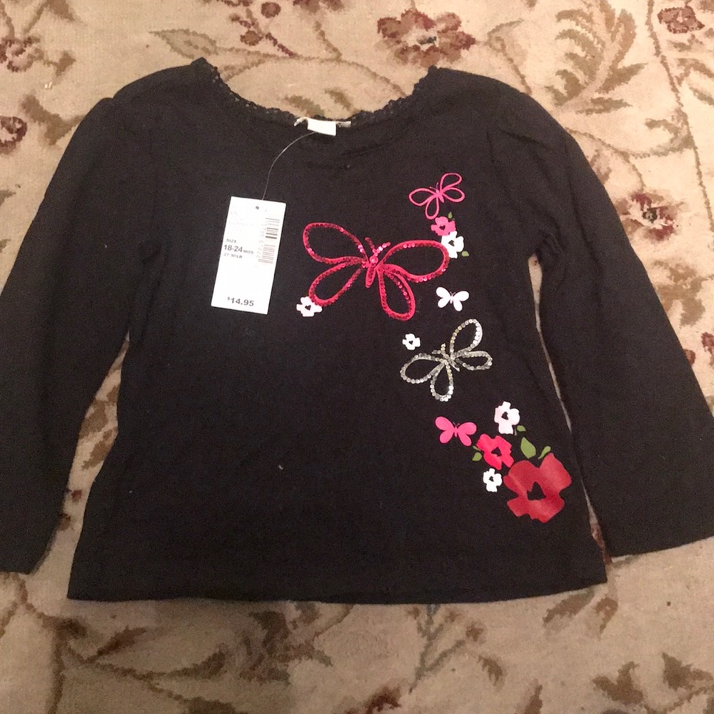 Butterfly shirt new with tags size 18-24 months